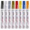 8 Pack Paint Marker Pens - Assorted Color Permanent Oil Based Paint Markers, Waterproof, Quick Dry, Medium Tip, Paint Pen for Metal, Wood, Fabric, Plastic, Rock, Mugs, Canvas, Glass, Stone, Art Craft